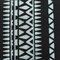 Black-Gray Tribal Printed Cotton-Poly Burnout Mesh Fabric By the Yard
